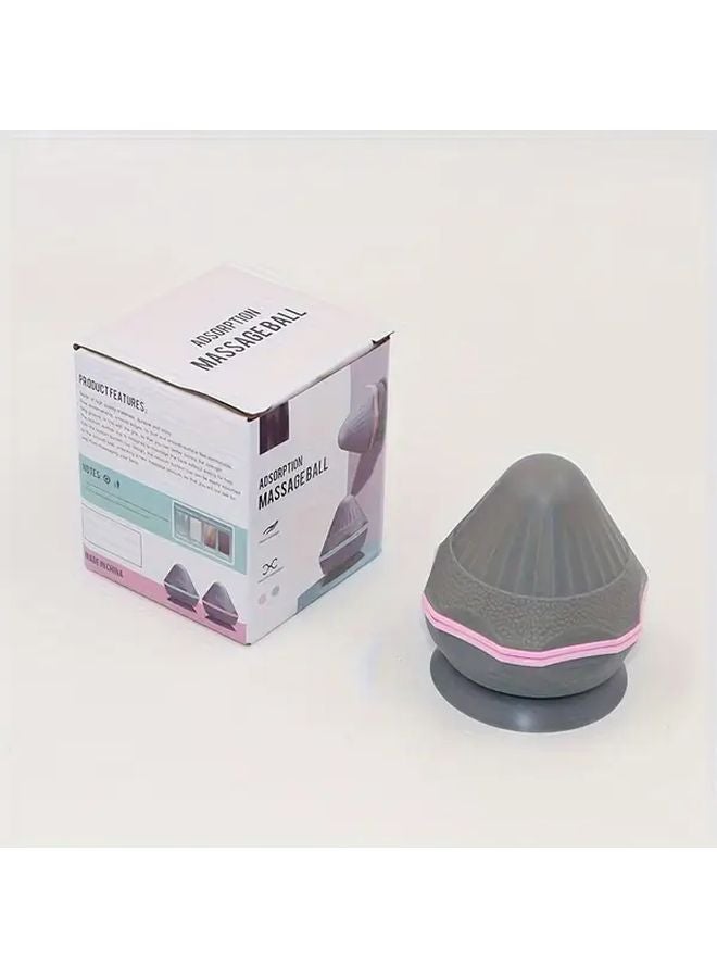 Gray Pink Durable Resin Muscle Massage Ball for Back Arms Feet Stress Relief Portable Home Gym Office Use - Image 3